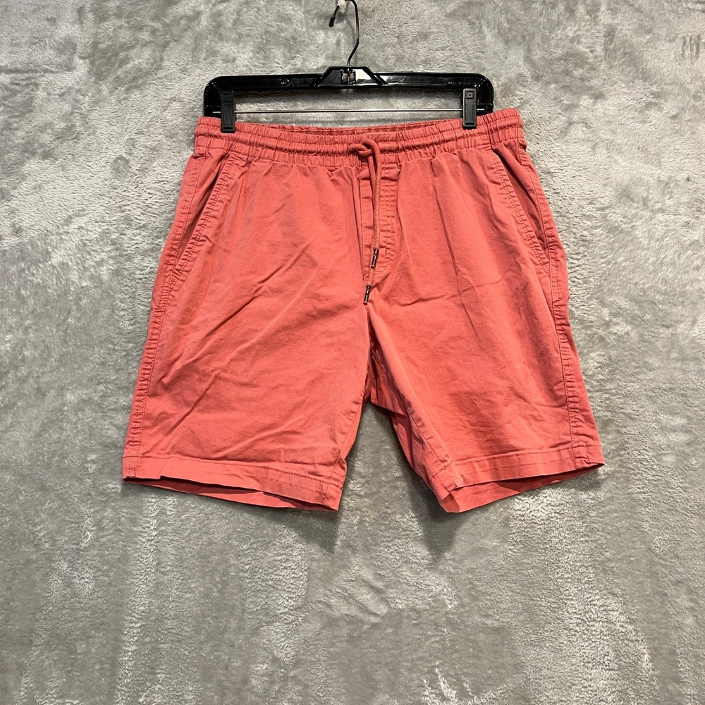 Copper & Oak Supply Shorts Mens M Coral Pink Drawstring Elastic Waist Stretch